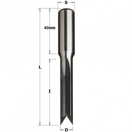 Mèche à mortaiser hss coupe droite & gauche - Diamètre 10 mm - Queue de 10mm - CMT 105