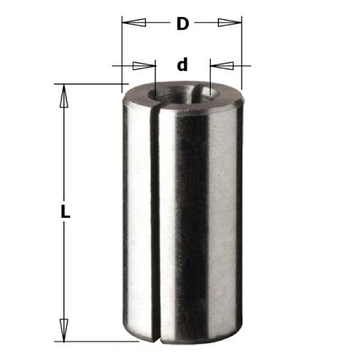 Manchon adaptateur pour défonceuse diamètre 8 par 5 mm