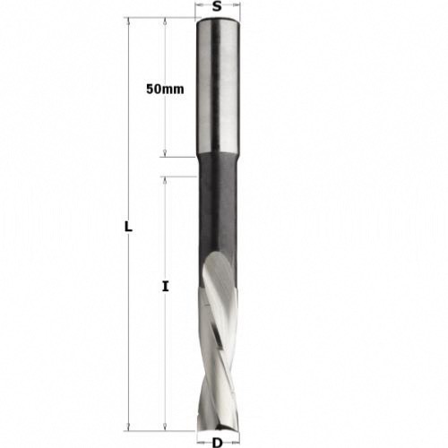 Mèche à mortaiser hss coupe hélicoïdale - Diamètre 16 mm - Queue de 13mm - CMT 160