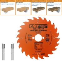Lame circulaire CMT pour coupes transversales pour portatives - Diamètre 170mm - Alésage 30mm - 24 dents alternées - Ep 2,6/1,6 - CMT Orange tools