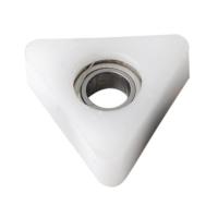 Roulement triangle en Delrin diamtre 19 mm - Alsage 4,76 mm - paisseur 7 mm