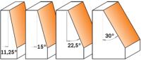 Fraise à chanfreiner CMT - Angle 15°  - Queue de 12 mm avec roulement