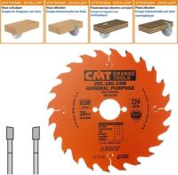 Lame circulaire CMT pour coupes transversales pour portatives - Diamètre 180mm - Alésage 30mm - 24 dents alternées - Ep 2,6/1,6 - CMT Orange tools